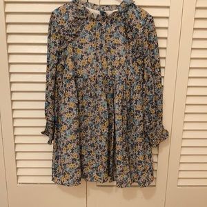 Girls floral long sleeve dress size 5-6